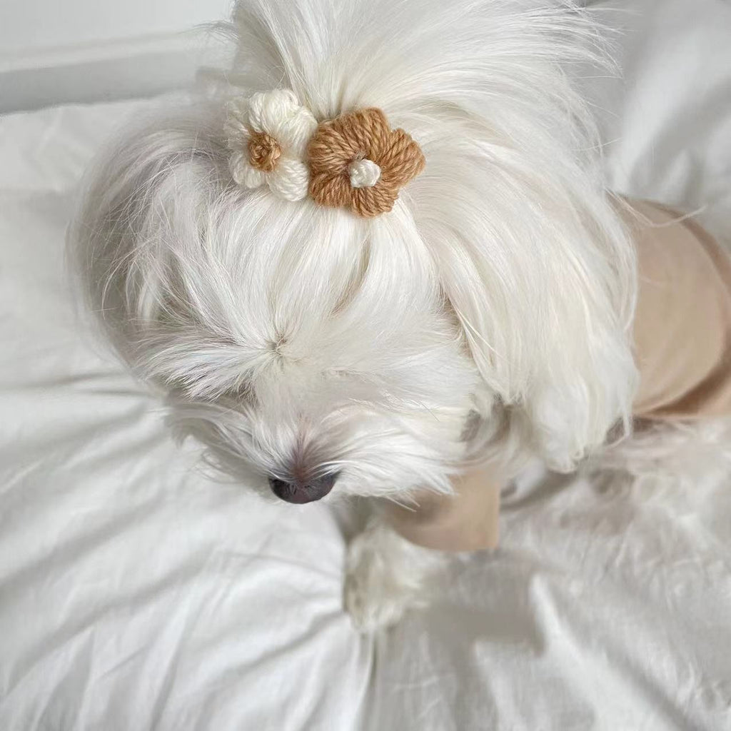 TWO FLOWERS HAIR CLIP