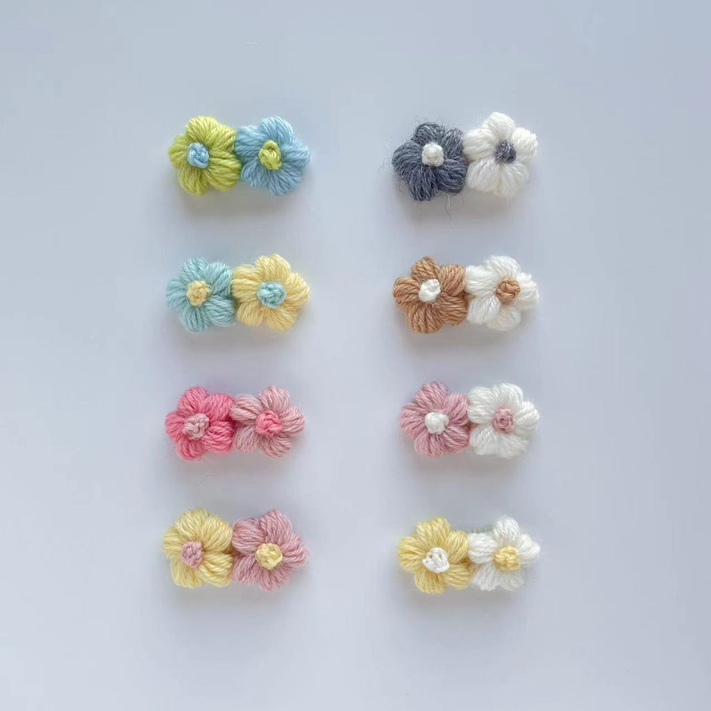 TWO FLOWERS HAIR CLIP
