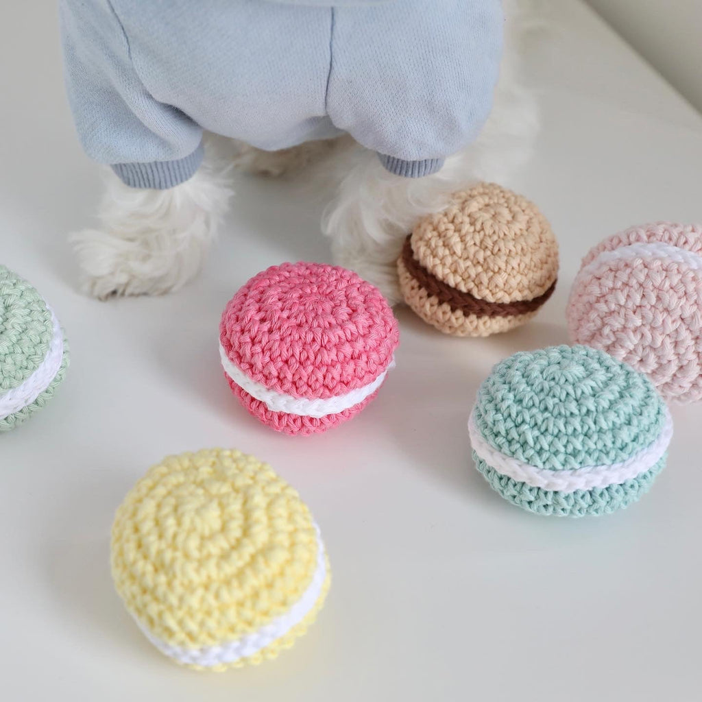 CROCHET MACARON DOG TOY